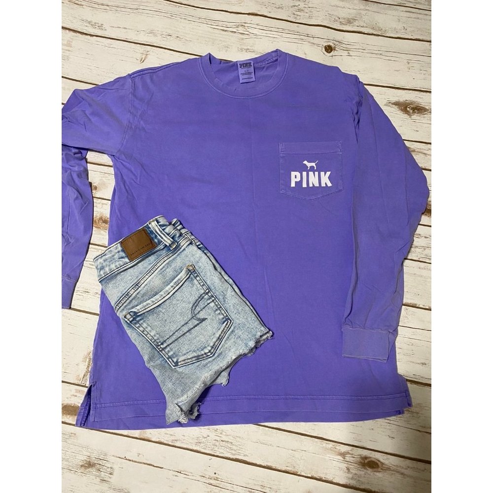 VS PINK Lavender Long Sleeve Tee Small